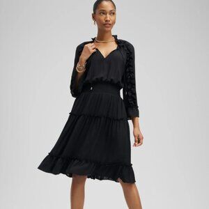 NWT CHICOS EYELET LACE INSERT MAXI DRESS. SIZE 2